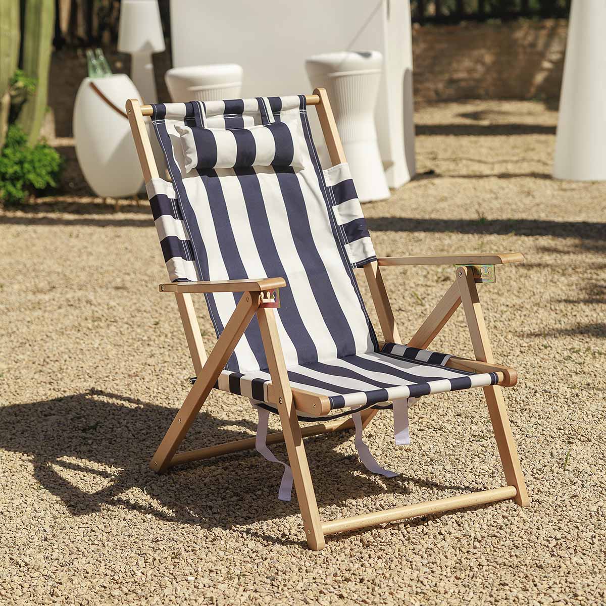 CHAISE PLIANTE À RAYURES - AIGUABLAVA