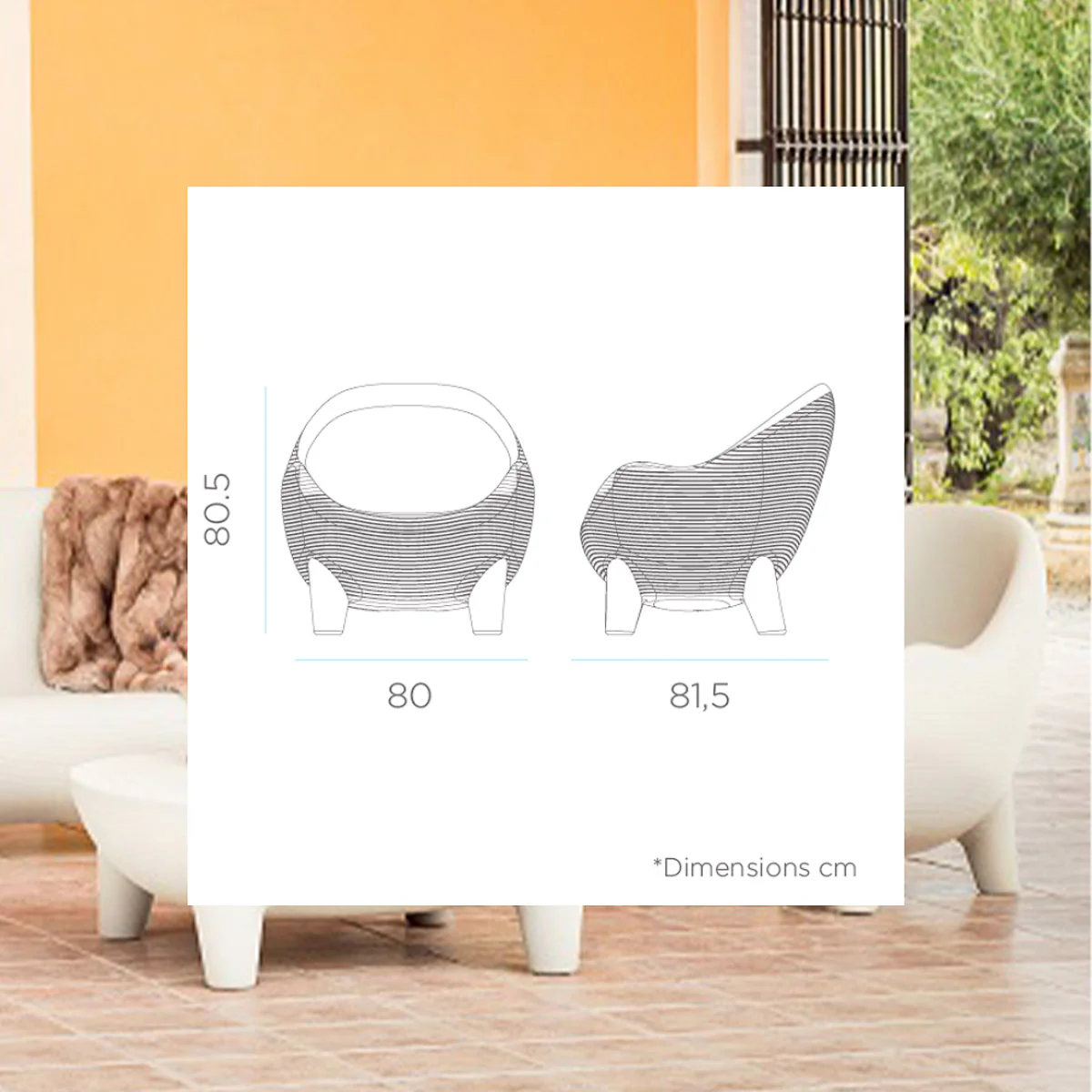 FAUTEUIL EXTÉRIEUR ARUBA AVEC LUMIÈRE / SANS LUMIÈRE - Image 16