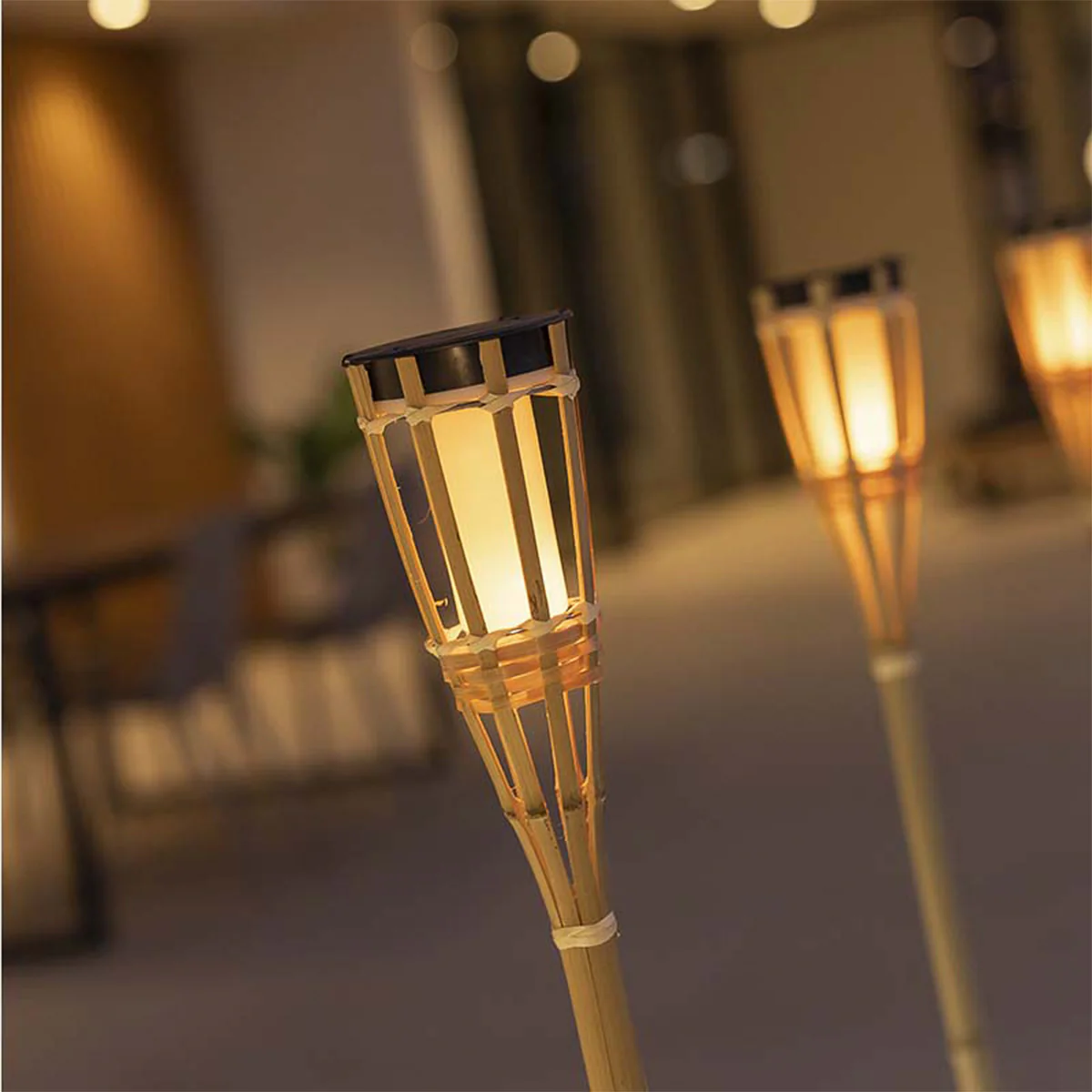 HIAMA pique de jardin solaire avec lumière à effet flamme(24 pièces) - Image 5