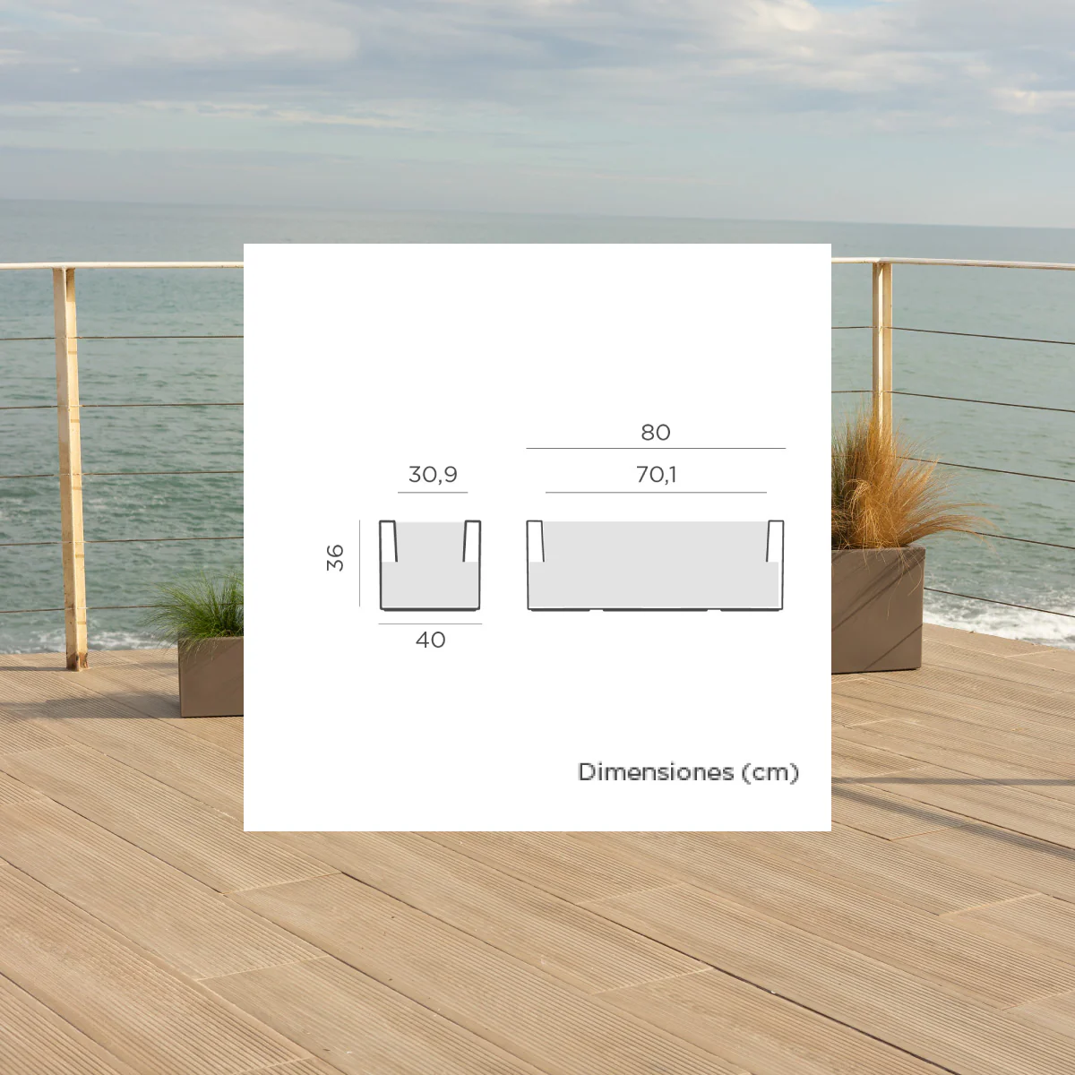 JARDINIÈRE JARA 80 x 40 - Image 14