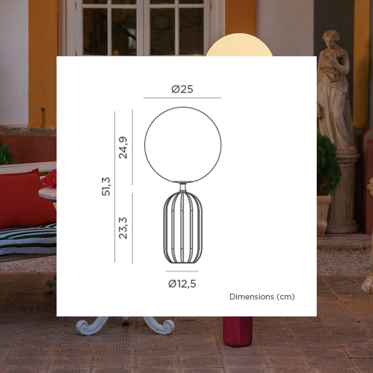 LAMPE DE TABLE PORTABLE MONICA 50 - Image 9