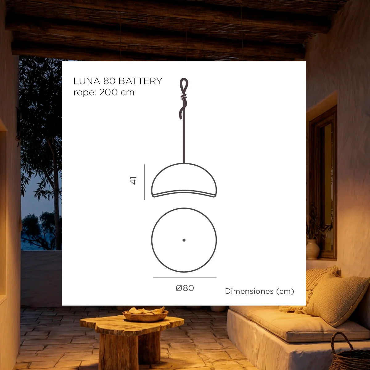 LAMPE SUSPENSION SANS FIL LUNA - Image 12