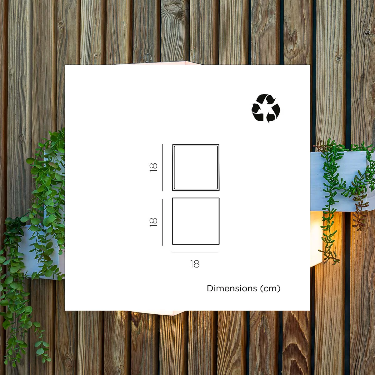 Pack Appliques Murales Solaires WALLY + Pots Muraux | Éclairage et Jardin Vertical Durable - Image 6