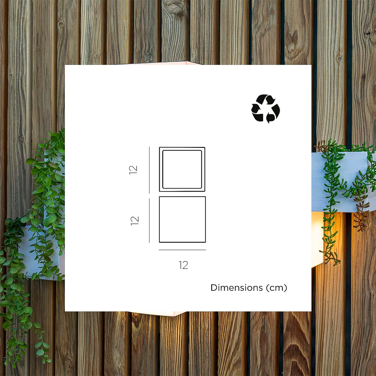 Pack Appliques Murales Solaires WALLY + Pots Muraux | Éclairage et Jardin Vertical Durable - Image 9