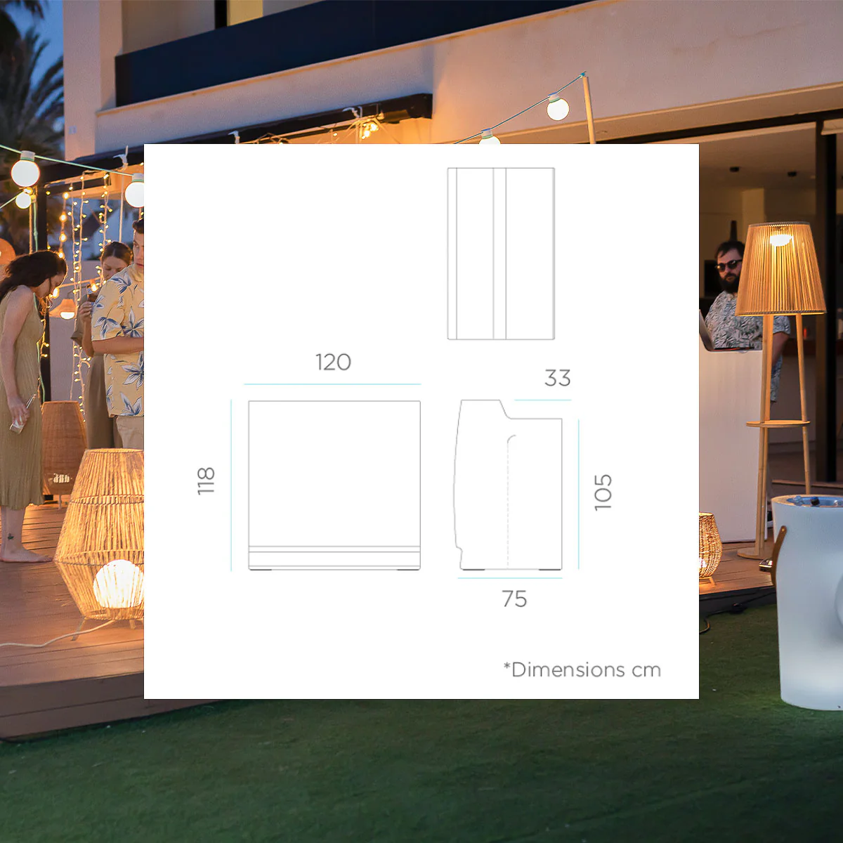 Pack x1 Bar Sicilia + x2 Tabouret Corfu 74 - Image 12