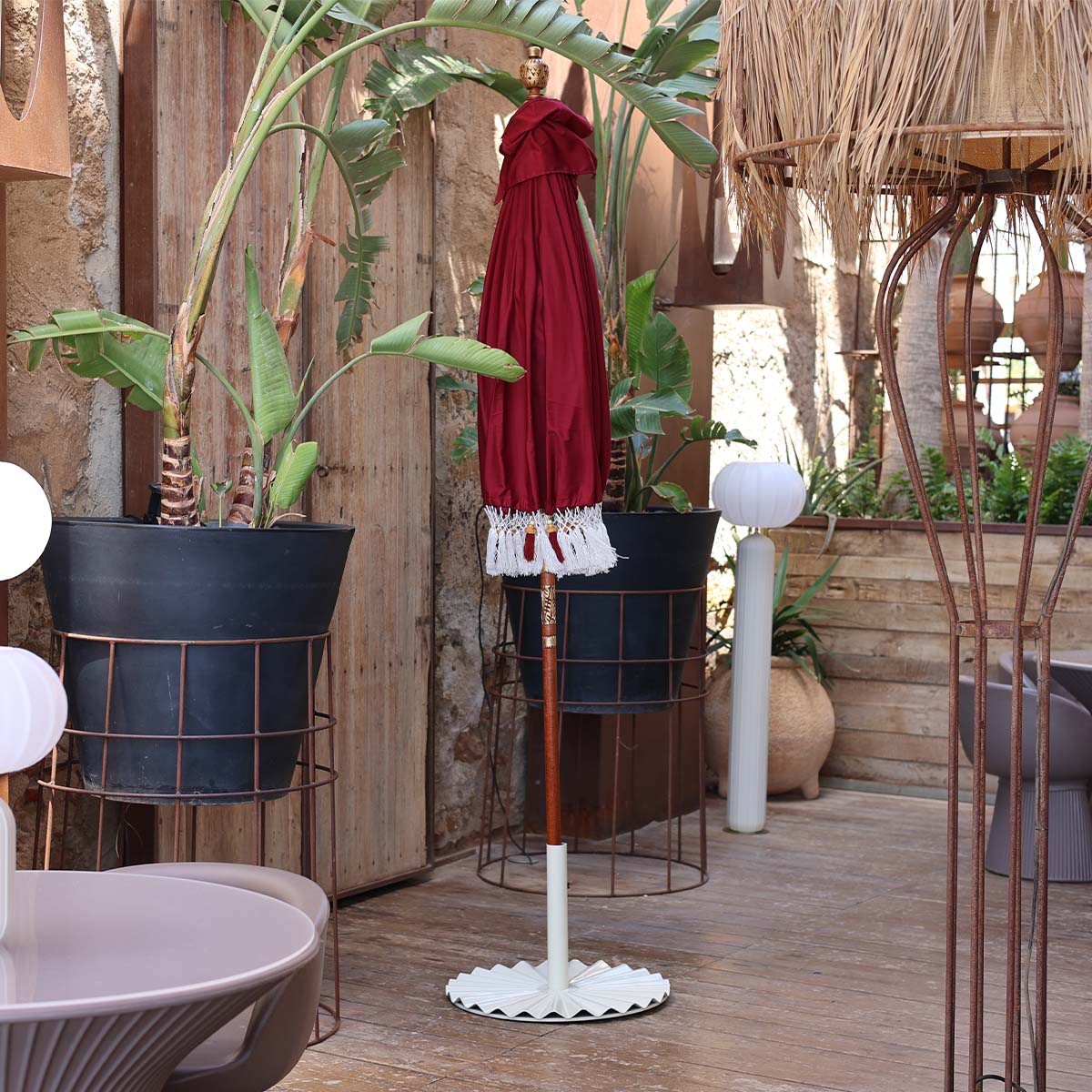 Parasol KOMODO ø180 cm GRENAT - Image 5