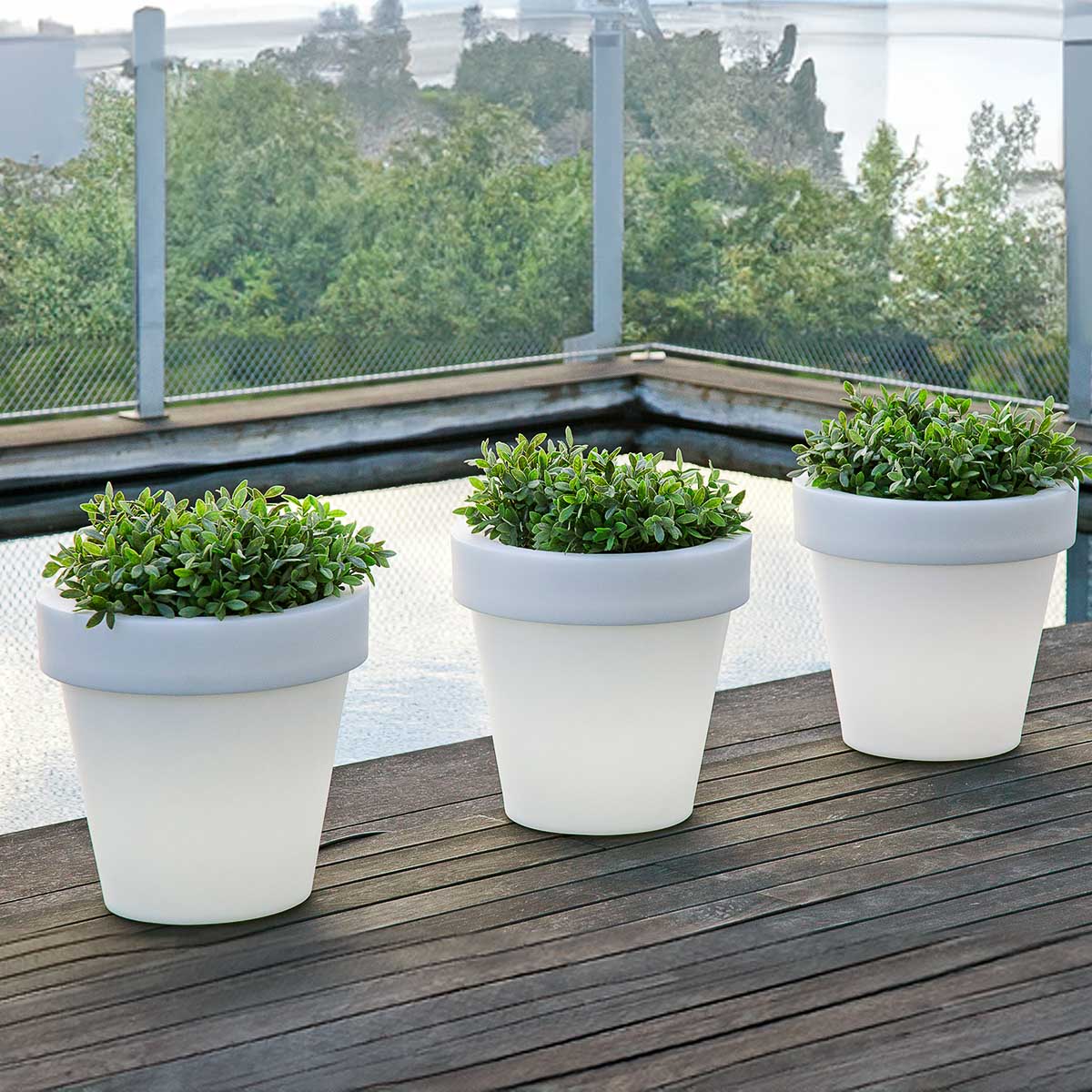 POT ROND MAGNOLIA 45 AVEC LUMIÈRE